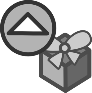 Present With Up Arrow Clip Art
